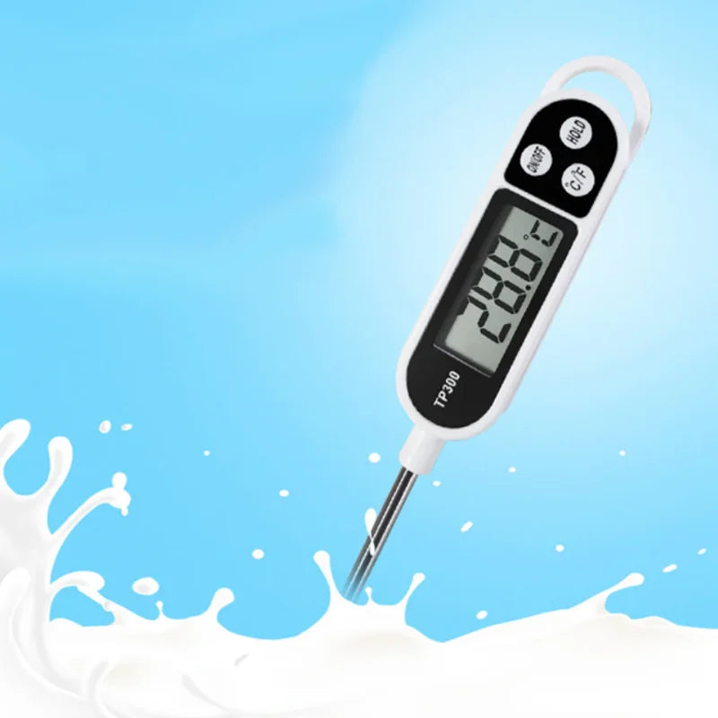 Food Thermometer Digital Real-Time Reading food And Beverage Thermometer With LCD Display And Probe Electronic Kitchen Thermomet.