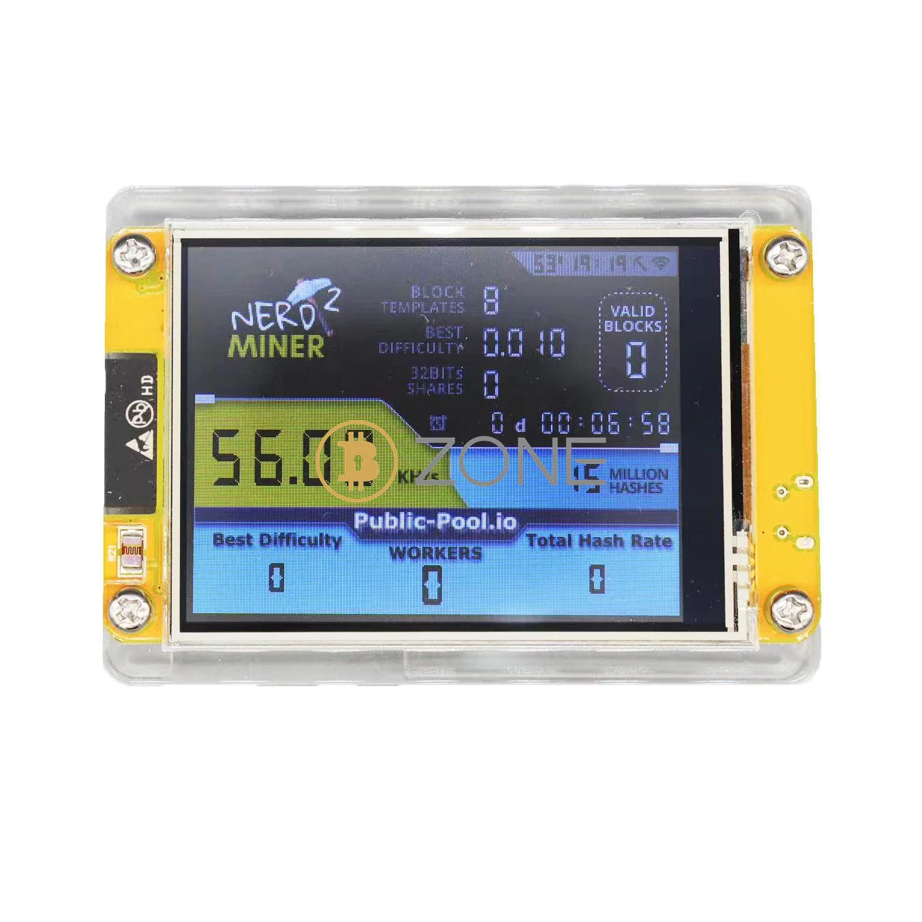 Bitcoin Miner V2 56KH/S 2.8 inch Display Firmware 1.6.3 BTC Nerdminer Smart LCD Display.