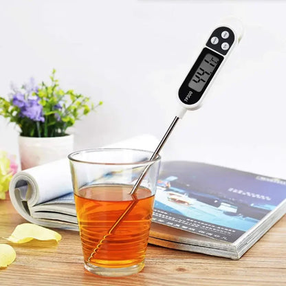 Food Thermometer Digital Real-Time Reading food And Beverage Thermometer With LCD Display And Probe Electronic Kitchen Thermomet.