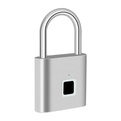 Smart Fingerprint Padlock, Zinc Alloy, Self-Image Chip, Supports Up to 20 Fingerprints, Keyless USB Charging