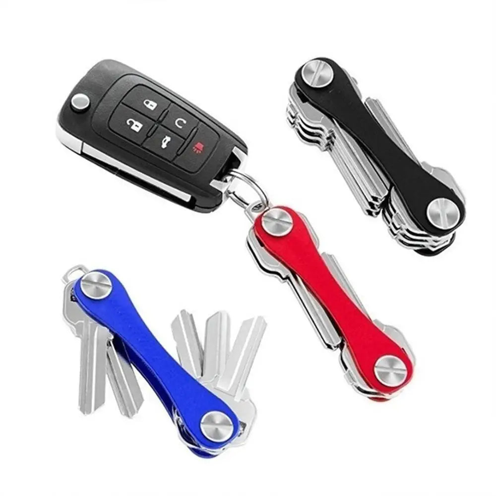 Protable Smart Key Chain Outdoor Mini Keychain Compact Key Decorative Holder Clip Home Storage Metal Key Clip Aluminum Organizer.