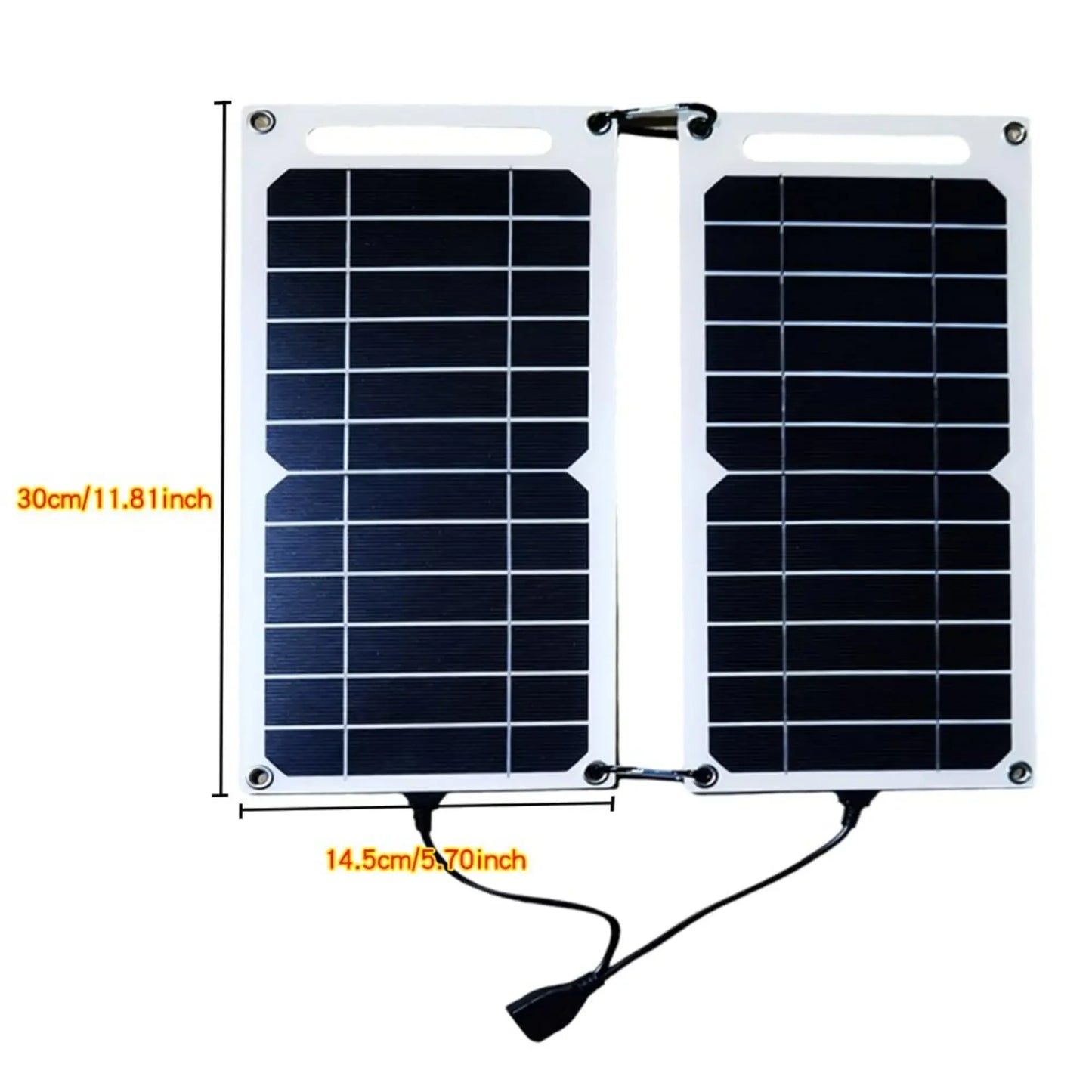 Painel solar de carregamento rápido usb, à prova d'água, bateria portátil, banco de potência para celular, placa de carregamento