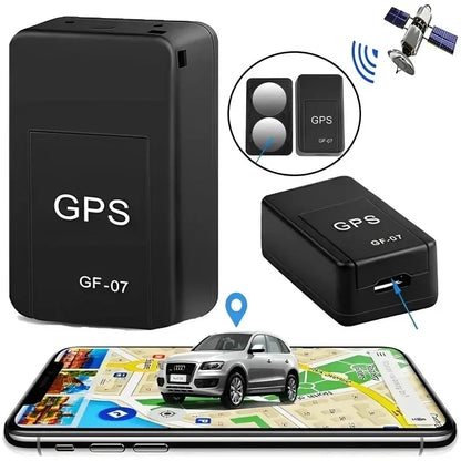 GPS locator GF-07, compact precise car vehicle tracker, accurate remote positioning.