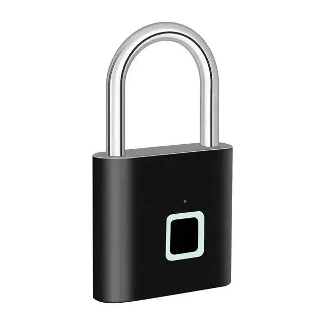 Smart Fingerprint Padlock, Zinc Alloy, Self-Image Chip, Supports Up to 20 Fingerprints, Keyless USB Charging