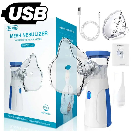 Medical Handheld Nebulizer, Ultrasonic Micro Net Silent Nebulizer, Adult and Child Asthma Emergency Nebulizer.