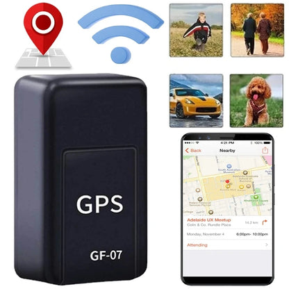 GPS locator GF-07, compact precise car vehicle tracker, accurate remote positioning.