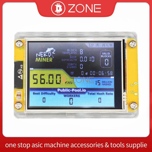 Bitcoin Miner V2 56KH/S 2.8 inch Display Firmware 1.6.3 BTC Nerdminer Smart LCD Display.